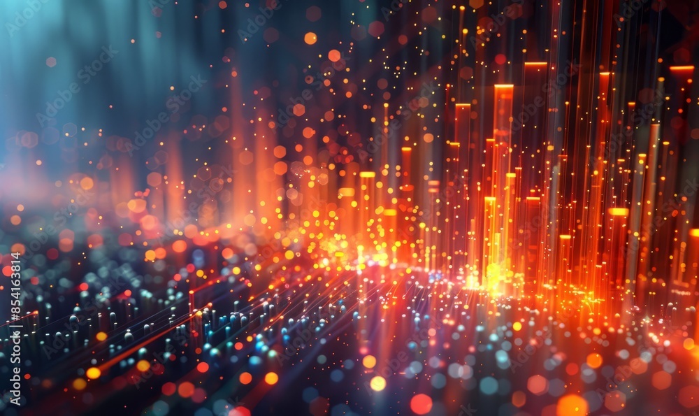 Poster 3d background. abstract data visualization concept