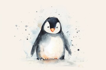 Adorable Penguin Illustration for Happy Awareness Day Background Generative AI