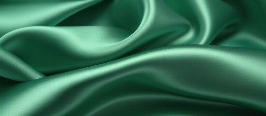 Obraz premium Abstract Emerald Green Satin Drape