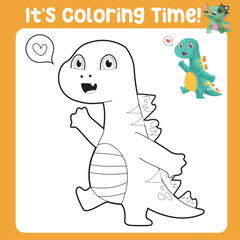 Coloring worksheet page. Educational printable coloring worksheet. Printable activity page for kids. Learning Game. Vector file.