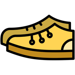shoes filled line icon