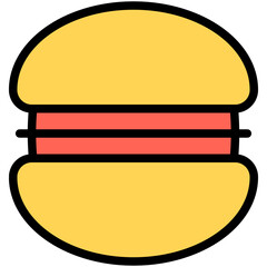 burger filled line icon