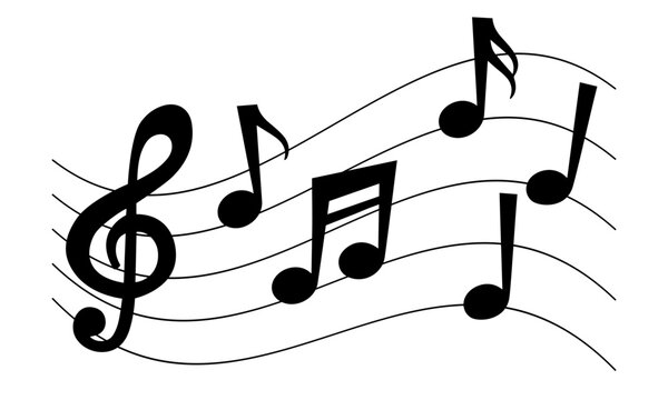 Music notes. Musical Notes design, Songs, Melodies flat vector icon
