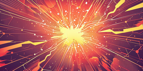 abstract amazing lightning strike, anime background