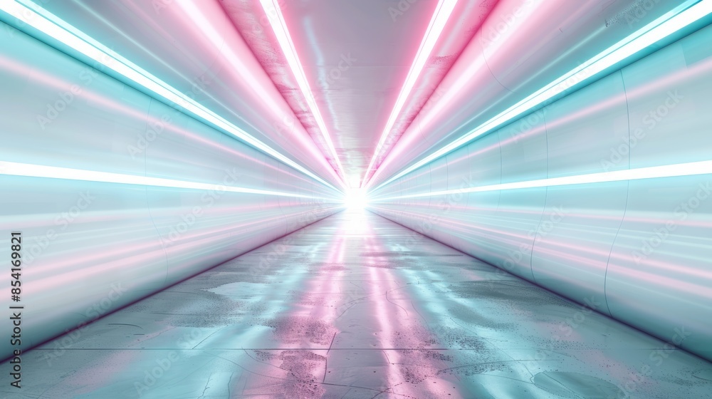 Poster futuristic neon abstract background for tech inspiration generative ai