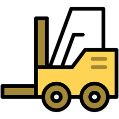 forklift filled line icon