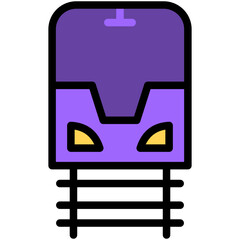 train filled line icon