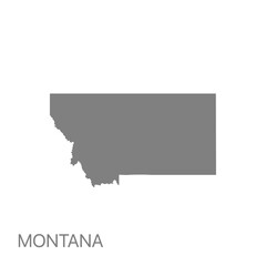 High quality detailed map Montana state
