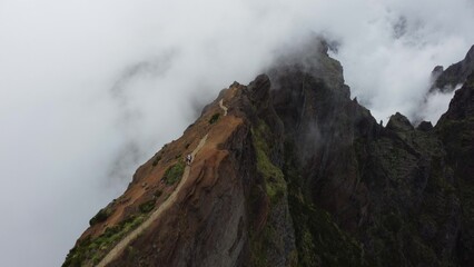 madeira mountain roads from above