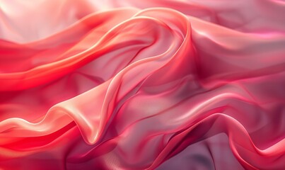 Obraz premium Abstract background of a semitransparent silk fabric of red color