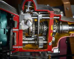 Motor of the old-timer car .