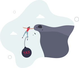 Salaryman income tax payment, government tax, debt, fee obligation to pay concept.flat illustration.