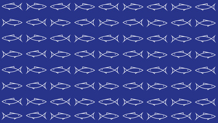 Nautical theme on blue background - designer digital paper