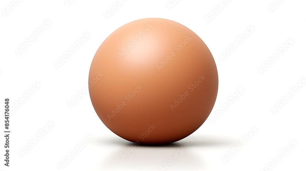 Aufkleber 3d rendering of a sphere. the sphere is brown and has a smooth, reflective surface.