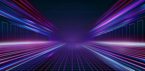 Neon Lights Abstract Background