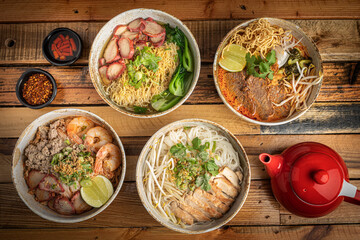 Ramen Soups with Noodles and Broth