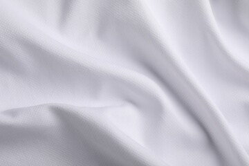 Obraz premium Texture of white fabric as background, top view
