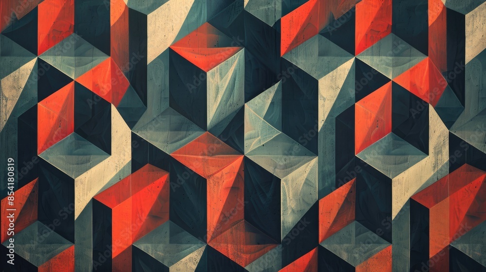 Poster regularly repeating geometrical elements in a simple modern texture