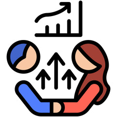 relationship filled line icon