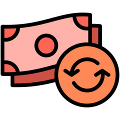cash flow filled line icon