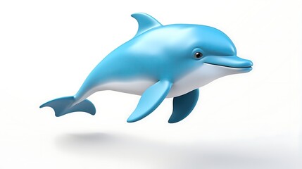 A cute and friendly dolphin character. Perfect for children's books, games, and animations.