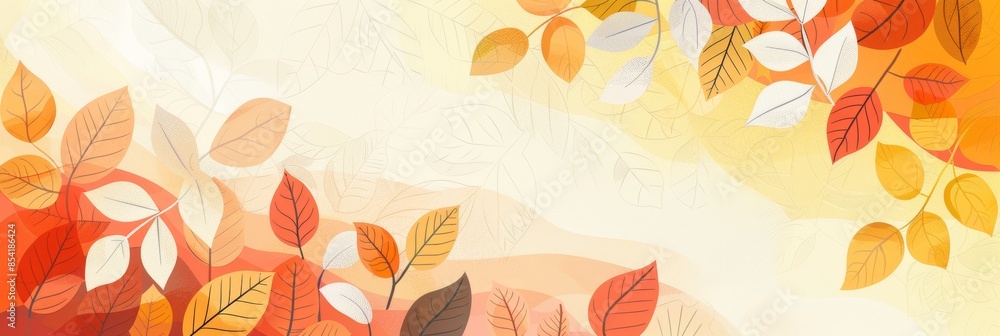 Poster cozy autumn frame for text or image generative ai