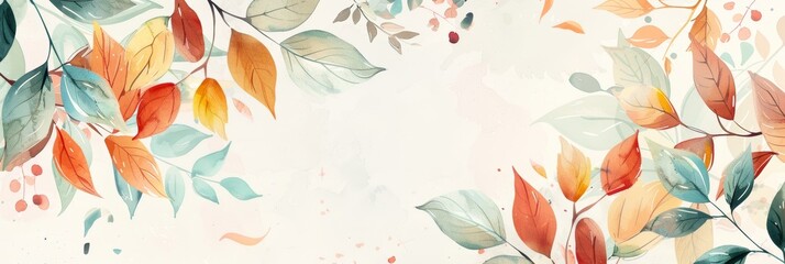 Autumn Frame for Text or Logo Generative AI