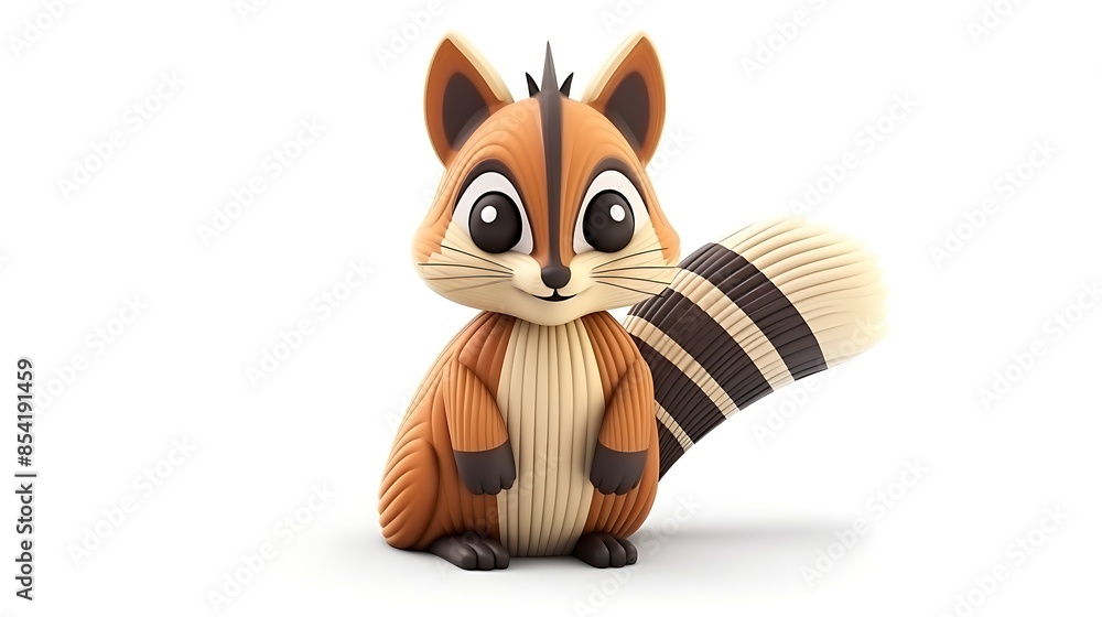 Aufkleber this adorable 3d illustration of a squirrel is perfect for adding a touch of whimsy to your next pro