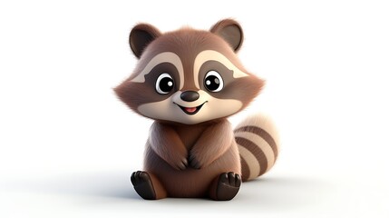 Obraz premium This adorable raccoon is the perfect addition to any home. This cute and cuddly creature is sure to bring a smile to your face.