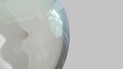 Soft Glowing Spheres Cluster with Gentle Reflections