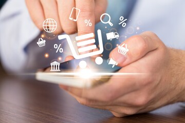 Customer products to online shopping on gadget