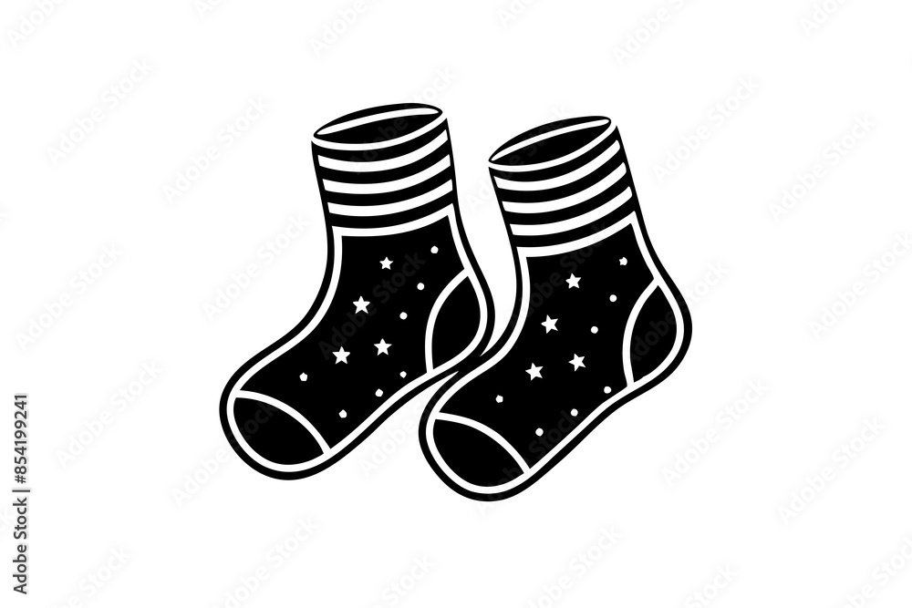 Poster sock icon logo vector illustration design