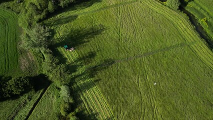 Tractor working in the field