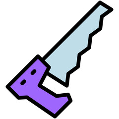 saw filled line icon