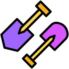 shovel filled line icon