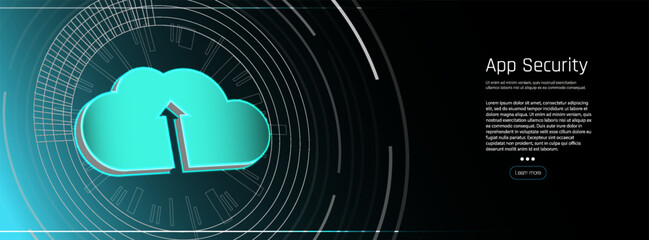 creative suite on a cerulean backdrop, featuring a placeholder for mockups. Represents the concept of cloud computing and data storage.	
