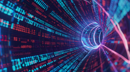 Scientific Technology Data Matrix: 3D Binary Code Vortex and Connectivity