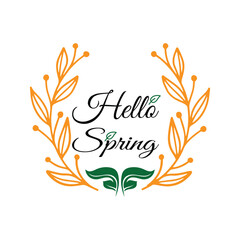 Hello spring calligraphy