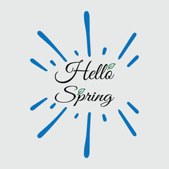 Hello spring seasonal banners