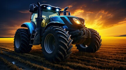 Obraz premium tractor in the field