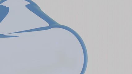 The image represents three 3D-styled blue balls floating in the sky on a background of azure colour. The spheres have a spherical shape and a glossy surface, from which glints of light emanate. The 