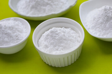 Bowl of baking soda, Sodium bicarbonate powder