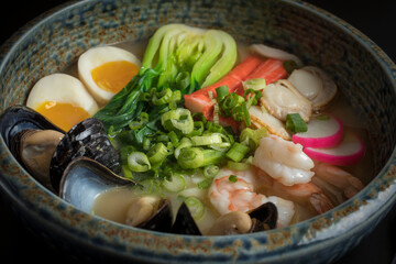 Ramen Soup with Noodles and Broth