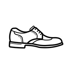formal shoe, men's half shoes - vector illustration
