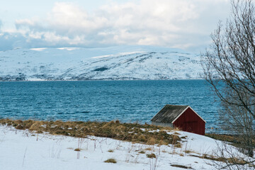 barn in the mountains