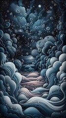 Obraz premium Illustrate an ethereal scene featuring liquids