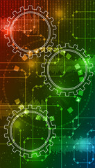 Obraz premium Smartphone vector wallpaper. Digital technology background