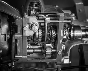 Motor of the old-timer car .