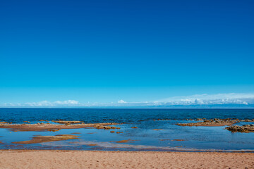 Issky-kul lake in Kyrgyzstan, summer landscape