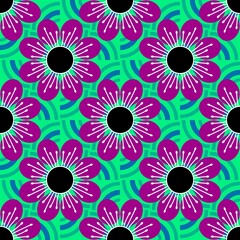 Simple floral seamless pattern with flowers for fabrics and cards and linens